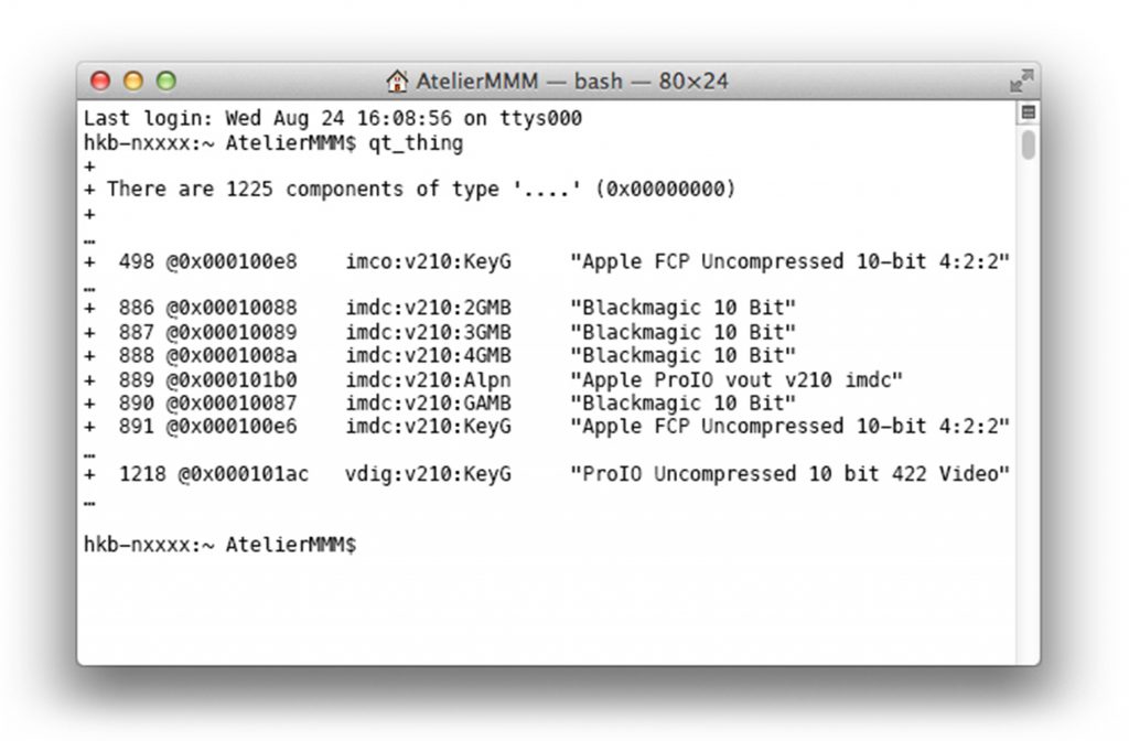 Fig. 7: qt_thing lists eight v210 components installed on Environment 1.